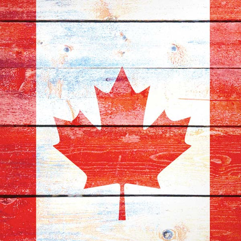 Canada Flag Light Wood iPhone XS Pro Case